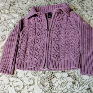 Lavender girls 2T zip-up sweater
